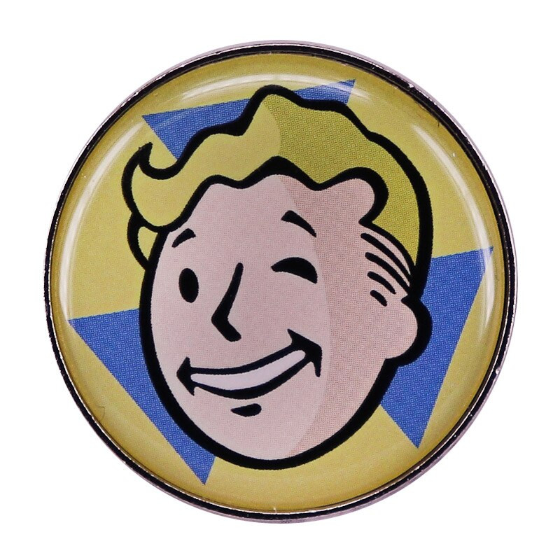 C1974 Fallout Vault Boy značka s gumbom igle za smiješnu igru unisex jakne dodatak za ruksak