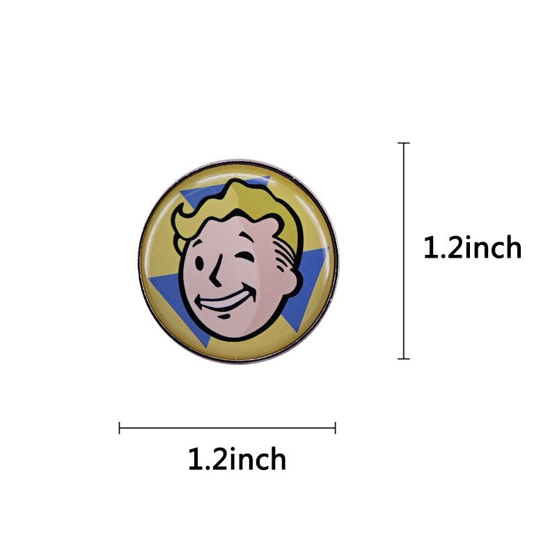 C1974 Fallout Vault Boy značka s gumbom igle za smiješnu igru unisex jakne dodatak za ruksak