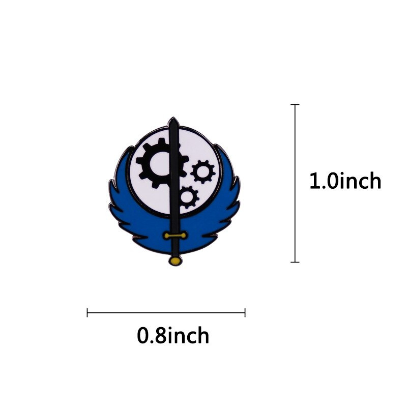 C1974 Fallout Vault Boy značka s gumbom igle za smiješnu igru unisex jakne dodatak za ruksak