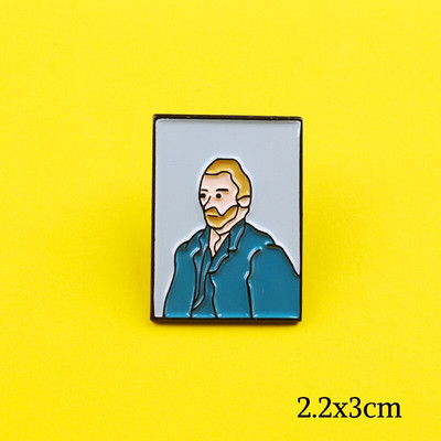 Μεταλλικές κονκάρδες με πέτο ηλίανθου Καρφίτσες ζωγραφικής και καρφίτσες για γυναίκες Ανδρικές καρφίτσες με πέτο Δημιουργικό δώρο κοσμήματα σακίδιο πλάτης για φίλους