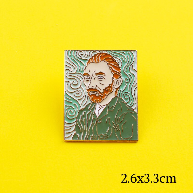 Μεταλλικές κονκάρδες με πέτο ηλίανθου Καρφίτσες ζωγραφικής και καρφίτσες για γυναίκες Ανδρικές καρφίτσες με πέτο Δημιουργικό δώρο κοσμήματα σακίδιο πλάτης για φίλους