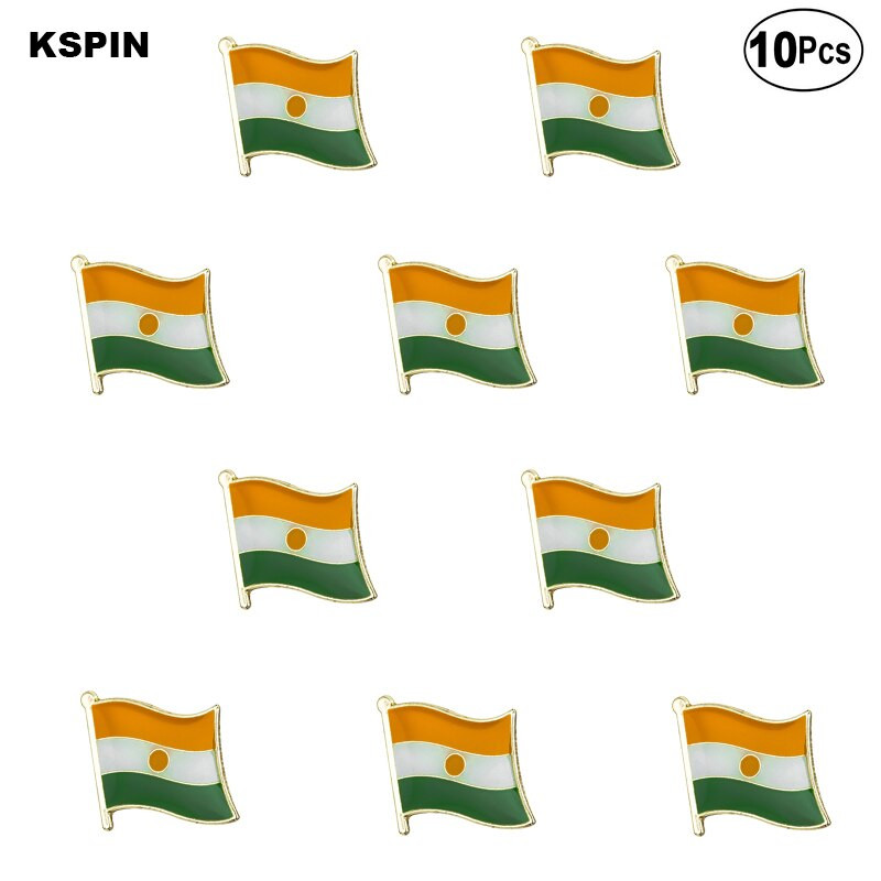 10 tk. partii Nepali lipp Reväärinõel Lipumärk Pross Nõelad Märgid