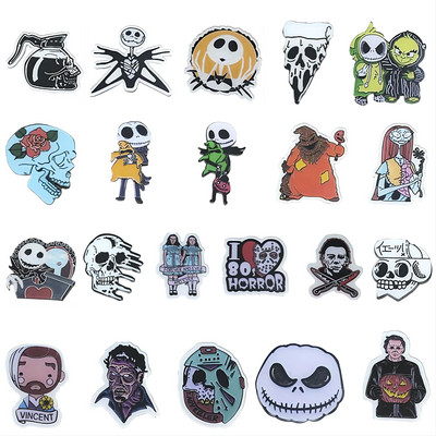 1PCS Horror Ghost Simulation American Anime Badge Harajuku Acrylic Pin Brooch For Apron Shawl Clothes Souvenir Collection