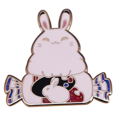 AD2117 Cute Rabbit Cartoon Αστείες μεταλλικές καρφίτσες με κουμπιά από τζιν μπουφάν Καρφίτσα κοσμήματος Διακοσμητικό σήμα για καρφίτσες για ρεβέρ ρούχων
