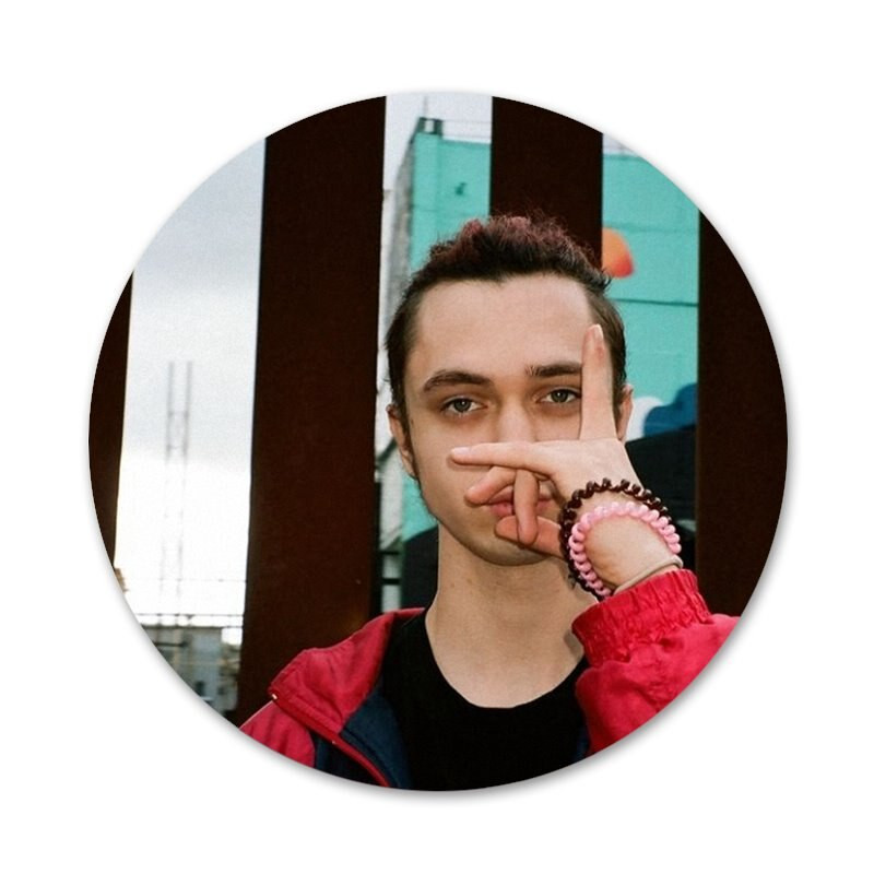 GONE Fludd Reperis Piktogramos Smeigtukai Ženkliuko puošimas Sagės Metaliniai ženkleliai kuprinei papuošti 58mm