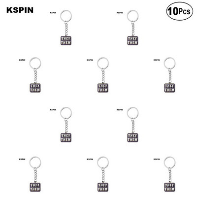 10 tk palju Nad Them She Her He Him IT IT ON SHE THEY HE THEY IEL Metallist märk Revääritihvt Märk Pross Pins Märgid