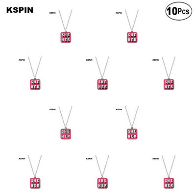 10 tk palju Nad Them She Her He Him IT IT ON SHE THEY HE THEY IEL Metallist märk Revääritihvt Märk Pross Pins Märgid