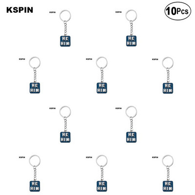 10 tk palju Nad Them She Her He Him IT IT ON SHE THEY HE THEY IEL Metallist märk Revääritihvt Märk Pross Pins Märgid