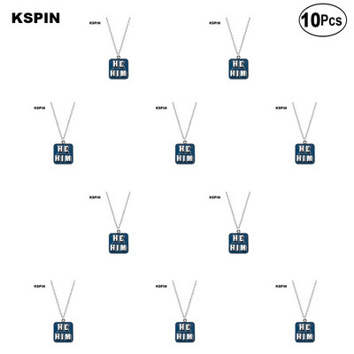 10 tk palju Nad Them She Her He Him IT IT ON SHE THEY HE THEY IEL Metallist märk Revääritihvt Märk Pross Pins Märgid