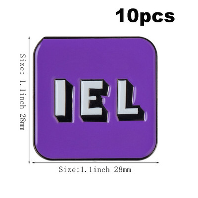 10 tk palju Nad Them She Her He Him IT IT ON SHE THEY HE THEY IEL Metallist märk Revääritihvt Märk Pross Pins Märgid