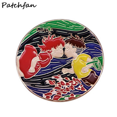 AD869 Patchfan Art Funny Cartoon Emajl Igle i broševi za žene Muškarci Anime igle za rever Ruksaci Torbe Bedž Kolekcija Pokloni