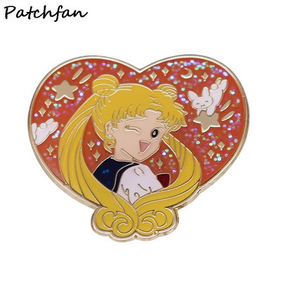 AD869 Patchfan Art Funny Cartoon Emajl Igle i broševi za žene Muškarci Anime igle za rever Ruksaci Torbe Bedž Kolekcija Pokloni