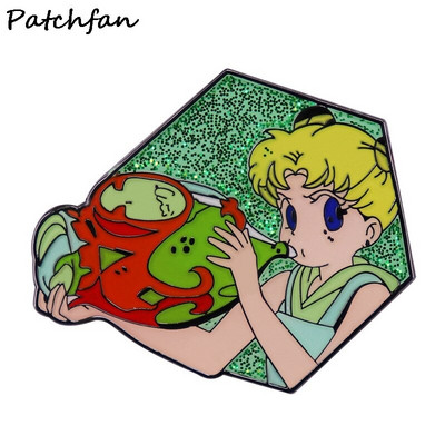 AD869 Patchfan Art Funny Cartoon Emajl Igle i broševi za žene Muškarci Anime igle za rever Ruksaci Torbe Bedž Kolekcija Pokloni