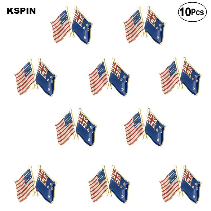 10 bucăți o mulțime de ace de rever ale drapelului din SUA și Israel