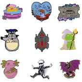 E3593 Cartoon Funny σμάλτο καρφίτσα Badge Buttons καρφίτσα Anime Lovers τζιν πουκάμισο καρφίτσες πέτο