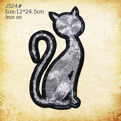 Kõrgekvaliteedilised värvilised litrid armsa looma kassi ja koera mustriga tikandiplaaster DIY animatsioon märgi tikandi õmblemine ja tikandid