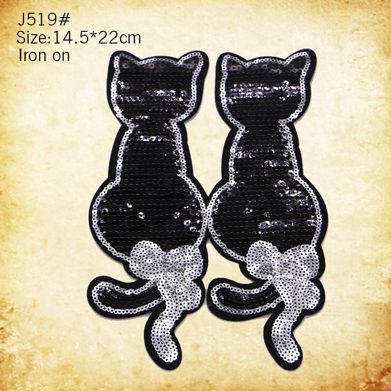 Kõrgekvaliteedilised värvilised litrid armsa looma kassi ja koera mustriga tikandiplaaster DIY animatsioon märgi tikandi õmblemine ja tikandid