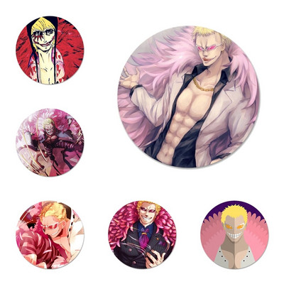 Ιαπωνικό Animation One Piece Doflamingo Badge καρφίτσα καρφίτσα Αξεσουάρ για ρούχα Δώρο διακόσμηση σακιδίου πλάτης