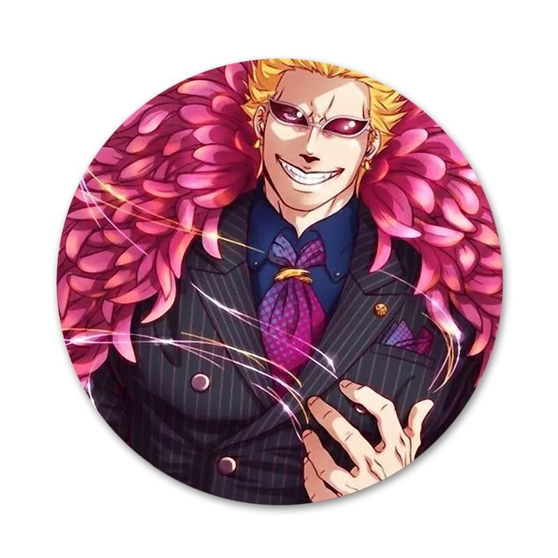 Ιαπωνικό Animation One Piece Doflamingo Badge καρφίτσα καρφίτσα Αξεσουάρ για ρούχα Δώρο διακόσμηση σακιδίου πλάτης