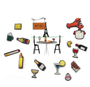 Ecusoane brodate manual Vesela de bar/MÂNcare/Băutură/Brața aplicată pentru haină Pantaloni Geantă Broșă Broche alimentaire