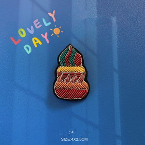 Ecusoane brodate manual Vesela de bar/MÂNcare/Băutură/Brața aplicată pentru haină Pantaloni Geantă Broșă Broche alimentaire