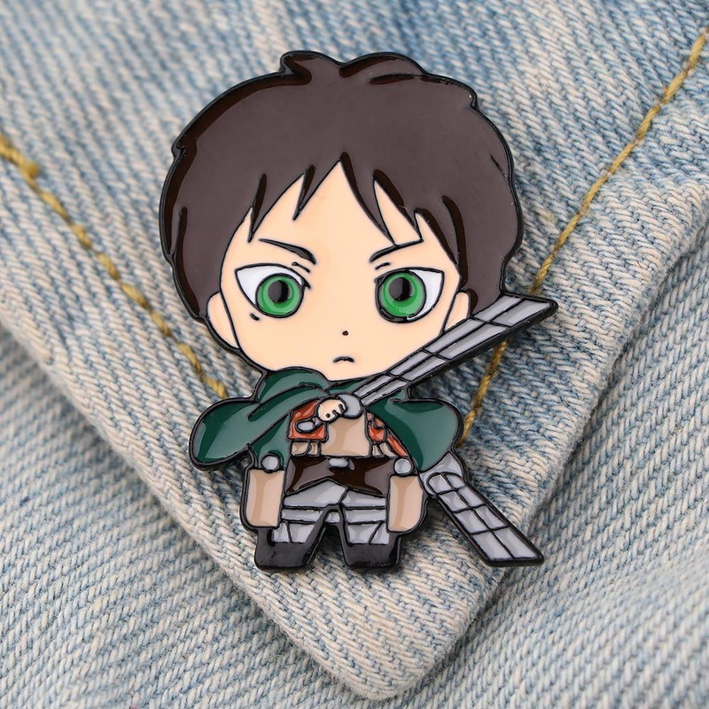 E3791 Anime japonez Atacul pe Titan Ace de revere Insigne Brosa haine Ace emailate Accesorii pentru rucsac Bijuterii decorative Cadouri
