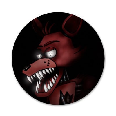 Fnaf Plush Foxy ikoonid nööpnõelad märgi kaunistus prossid Metallist märgid seljakoti kaunistamiseks 58 mm