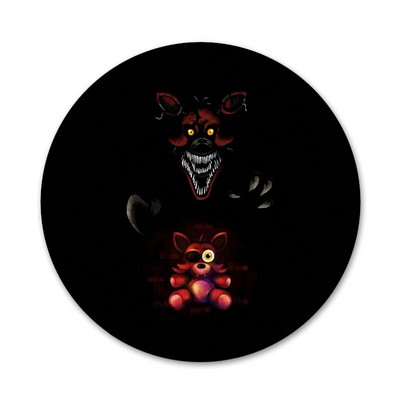 Fnaf Plush Foxy ikoonid nööpnõelad märgi kaunistus prossid Metallist märgid seljakoti kaunistamiseks 58 mm