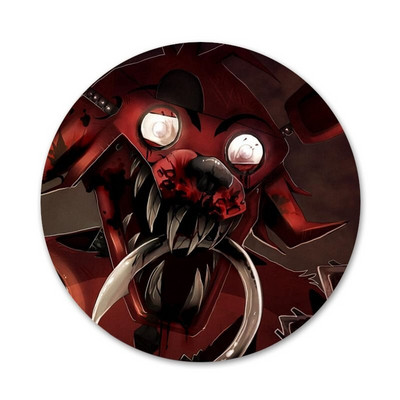 Fnaf Plush Foxy ikoonid nööpnõelad märgi kaunistus prossid Metallist märgid seljakoti kaunistamiseks 58 mm