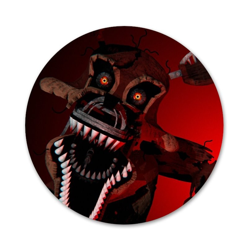 Fnaf Plush Foxy ikoonid nööpnõelad märgi kaunistus prossid Metallist märgid seljakoti kaunistamiseks 58 mm