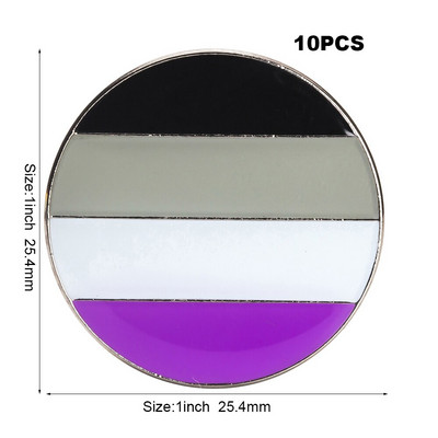 10 tk palju Straight Allies Pride vikerkaare lipp Rozet Metal Chapas Metalicas Pins Ikoon Seljakott Pross kingituseks XY0307