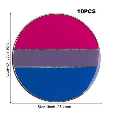 10 tk palju Straight Allies Pride vikerkaare lipp Rozet Metal Chapas Metalicas Pins Ikoon Seljakott Pross kingituseks XY0307