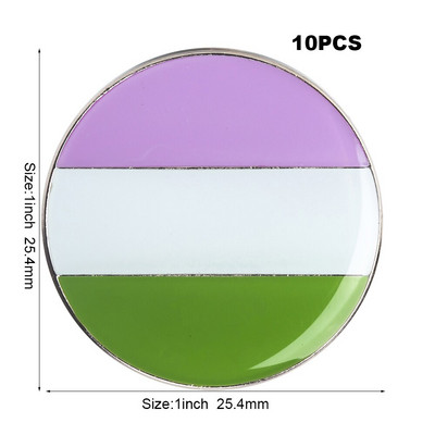 10 tk palju Straight Allies Pride vikerkaare lipp Rozet Metal Chapas Metalicas Pins Ikoon Seljakott Pross kingituseks XY0307