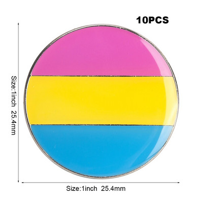 10 tk palju Straight Allies Pride vikerkaare lipp Rozet Metal Chapas Metalicas Pins Ikoon Seljakott Pross kingituseks XY0307