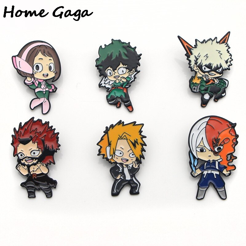Homegaga My Hero Anime Emajl Broš Ovratnik Igla za rever Ruksak Jakna Košulja Značke Modni nakit Poklon D2798