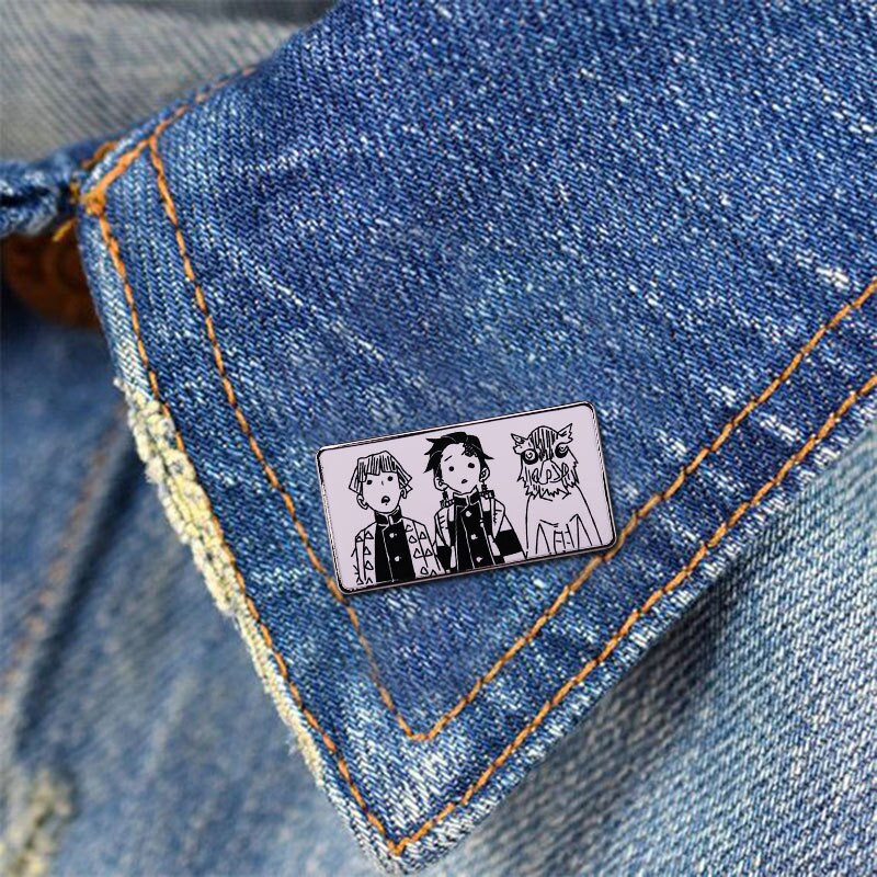 C2645 Japanska manga figura Ubojica demona Emajlirana igla Igle za revere za ruksake Broševi Odjeća Anime aktovke Značke Dekoracija