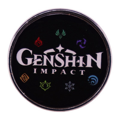 C2155 Anime Genshin Impact Venti Metal Cartoon κρεμαστό κόσμημα Παιχνίδια μεταλλικό σήμα Καρφίτσες καρφίτσας Decor Cosplay