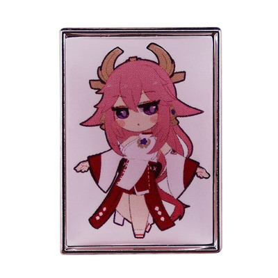 C2155 Anime Genshin Impact Venti Metal Cartoon κρεμαστό κόσμημα Παιχνίδια μεταλλικό σήμα Καρφίτσες καρφίτσας Decor Cosplay