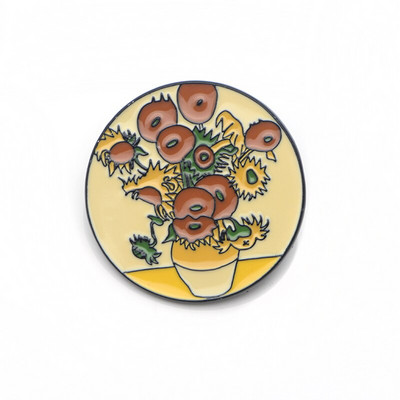 Homegaga Van Gogh and His Works Cink Igle za kravatu Cool Igle za ruksak Broševi za odjeću za muškarce žene Značka sa šeširom Modni darovi D2607