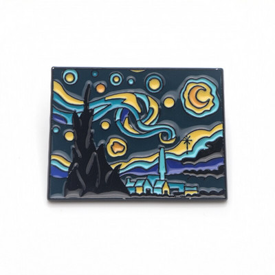 Homegaga Van Gogh and His Works Cink Igle za kravatu Cool Igle za ruksak Broševi za odjeću za muškarce žene Značka sa šeširom Modni darovi D2607