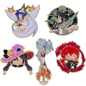 C2456 Genshin Impact igle za revere za ruksake Slatki nakit Anime značke Manga značke na ruksaku Emajlirane igle Broševi Pokloni