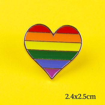 Rainbow Pins Брошка Creative Heart Sheep Flag Метална игла  Pride Значки на раница Игли за ревери за дрехи ЛГБТ аксесоари