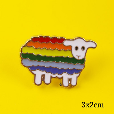 Szivárványtűk Bross Kreatív Szív Bárányzászló Fém Pin Büszkeség Jelvények Hátizsák hajtóka tűk ruhákhoz LMBT kiegészítők