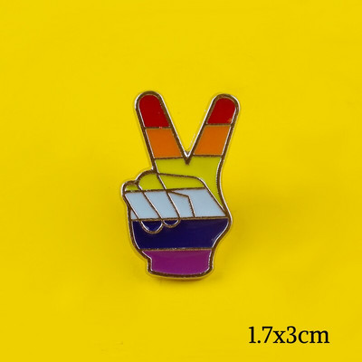 Szivárványtűk Bross Kreatív Szív Bárányzászló Fém Pin Büszkeség Jelvények Hátizsák hajtóka tűk ruhákhoz LMBT kiegészítők