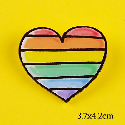 Szivárványtűk Bross Kreatív Szív Bárányzászló Fém Pin Büszkeség Jelvények Hátizsák hajtóka tűk ruhákhoz LMBT kiegészítők