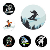 crtani film Snowboard Bedž Broš Igla Dodaci za odjeću Ruksak Dekoracija dar