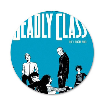 Deadly Class Marcus Icons Pins Брошки за декорация на значки Метални значки за декорация на раница 58 mm