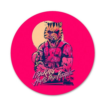 Hotline Miami Number on Steam Owl Icons Pins Декорация на значки Брошки Метални значки за дрехи Декорация на раница