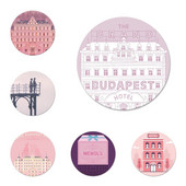 Wes Grand Budapest Hotel Ikone Igle Dekoracija znački Broševi Metalne značke za odjeću Dekoracija ruksaka