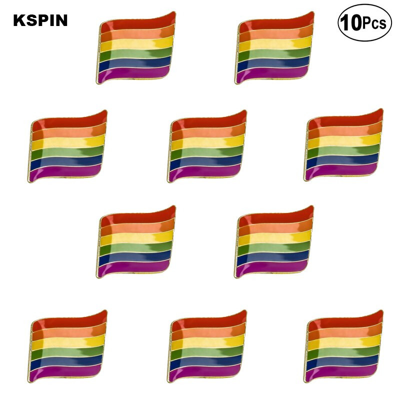 10 bucăți o mulțime de drapel nonbinar pride ace de rever insignă pentru steaguri ace de broșă insigne 10 buc.